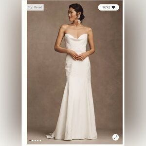 Jenny Yoo Naomi Strapless Crepe Wedding Gown